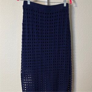 Rachel Rachel Roy Blue crochet skirt